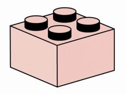 Zestaw LEGO® 2 x 2 Sand Red Bricks (Bulk Bricks)