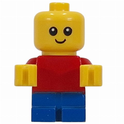 Minifigurka Baby, Red Torso, Blue Legs