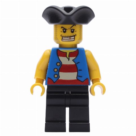 Minifigurka Pirate - Blue Vest, Black Legs, Black Tricorne