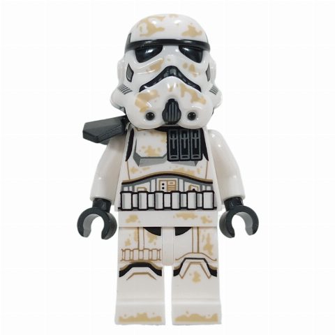 Minifigurka Sandtrooper, Black Pauldron, Sienna Brown Head