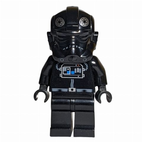 Minifigurka TIE Pilot, Plain Legs, Printed Black Head