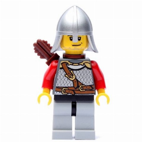 Minifigurka Lion Knight, Archer, Helmet, Quiver, Stubble