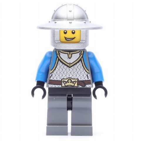 Minifigurka Knight, Blue, Wide Brim Helmet