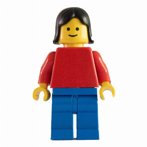 Minifigurka Woman - Red Torso, Blue Legs