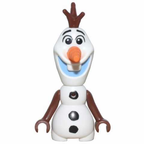 Minifigurka Olaf, Micro-Doll Arms, Stick Hair, Bright Light Blue Mouth