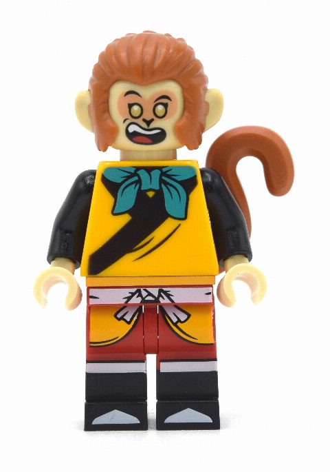 Minifigurka Monkey King, Dark Turquoise Bow, Smile / Angry