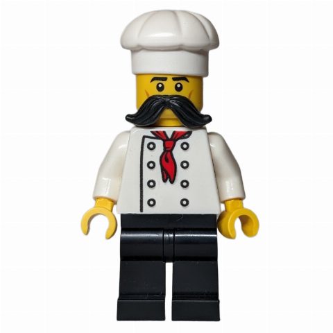 Minifigurka Chef, Black Legs, Black Moustache