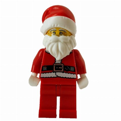 Minifigurka Santa, Coat and Belt, Plain Red Legs, Santa Hat (3626c Head)