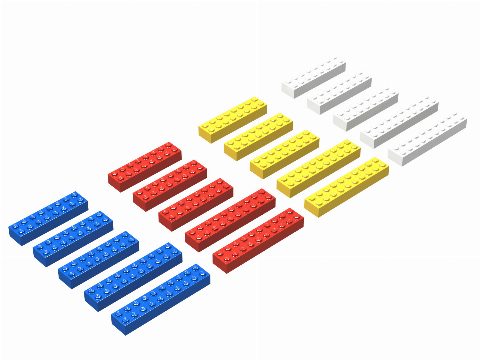 Zestaw LEGO® 2 x 8 & 2 x 10 Bricks (System)