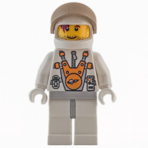 Minifigurka Mars Astronaut, Stubble, Printed Hair over Eyes