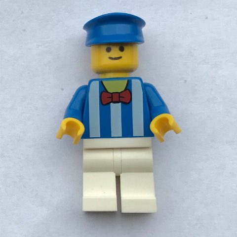 Minifigurka Blue Torso, White Legs, Blue Hat
