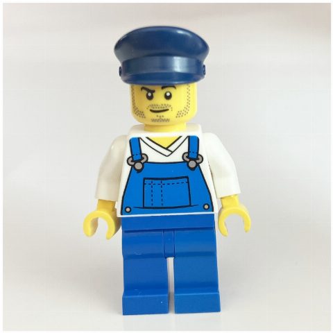 Minifigurka Train Driver, Blue Overall