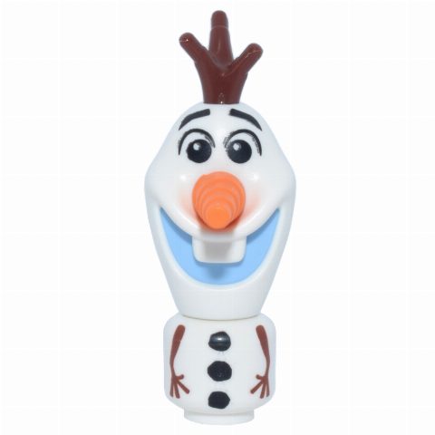 Minifigurka Olaf - Microdoll, 3626c Body, Stick Hair, Bright Light Blue Mouth