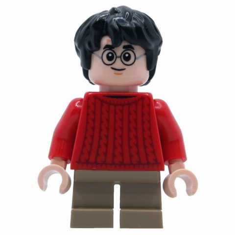Minifigurka Harry Potter, Red Sweater, Short Dark Tan Legs