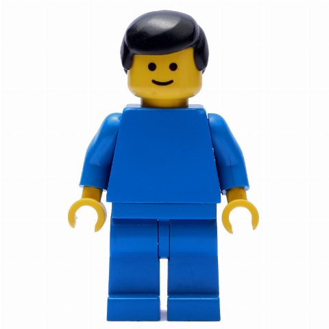 Minifigurka Man, Plain Blue, Black Hair