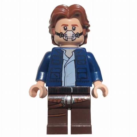 Minifigurka Han Solo, Dark Blue Jacket, Dark Brown Legs, Printed Breathing Mask