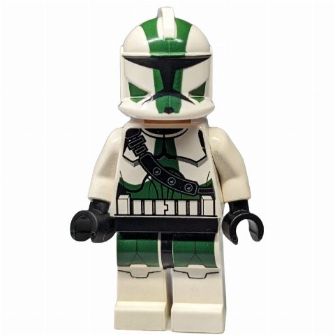 Minifigurka Clone Commander Gree, 41st Elite Corps Armor, Dark Green Markings (3626b Head)