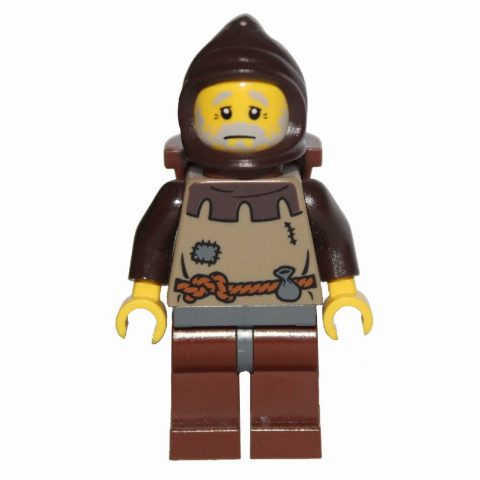 Minifigurka Peasant (Fantasy Era) - Dark Brown Hood
