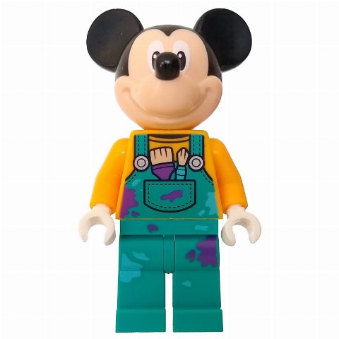 Minifigurka Mickey Mouse - Bright Orange Torso, Dark Turquoise Overall