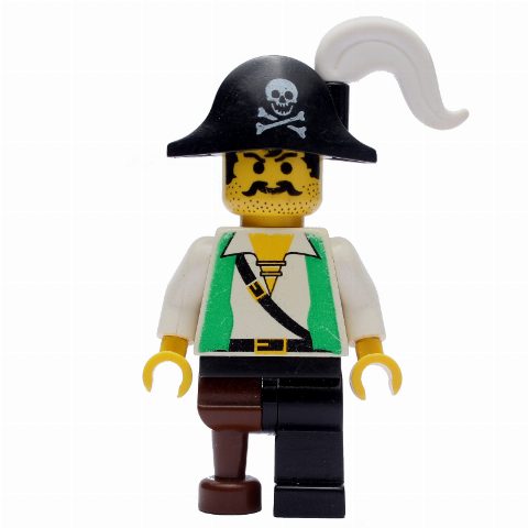 Minifigurka Pirate - Green Vest, Peg Leg, Black Bicorne