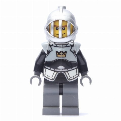 Minifigurka Knight, Black, Armor, Helmet with Grille, Cheek Lines