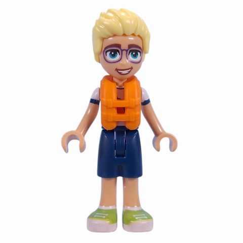 Minifigurka Olly - White Top, Dark Blue Shorts, Life Jacket