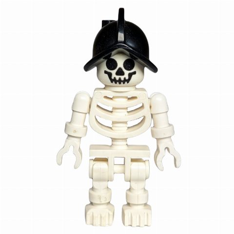 Minifigurka Skeleton, Standard Face, Conquistador Helmet
