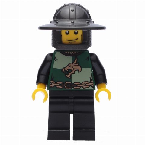 Minifigurka Dragon Knight, Dark Green, Wide Brim Helmet