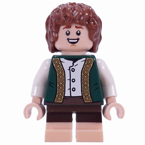 Minifigurka Peregrin Took (Pippin), Dark Green Torso
