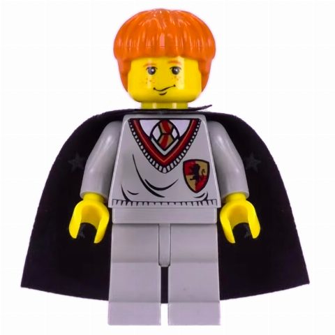 Minifigurka Ron Weasley, Yellow Skin, Gryffindor Sweater with Crest, Cape with Stars