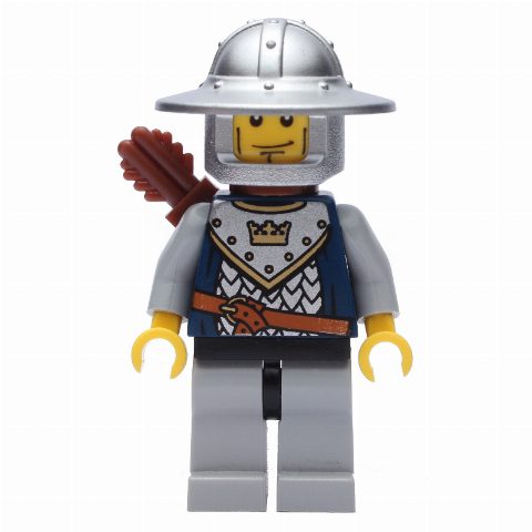 Minifigurka Knight, Archer with Wide Brim Helmet, Quiver, Cheek Lines