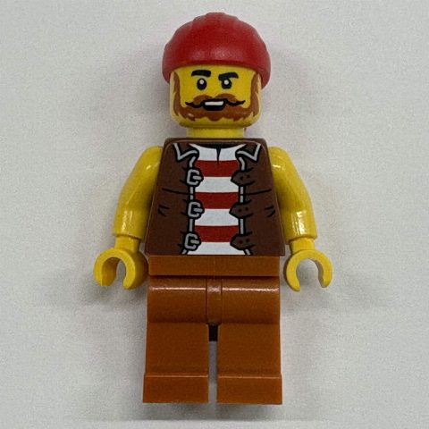 Minifigurka Pirate, Dark Orange Legs, Red Bandana
