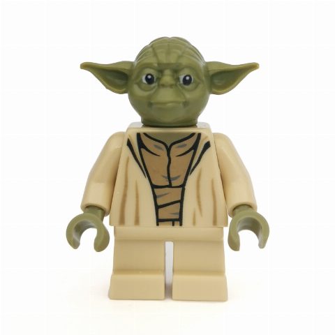 Minifigurka Yoda, Olive Green Head, Dark Tan Undershirt, Thick Creases