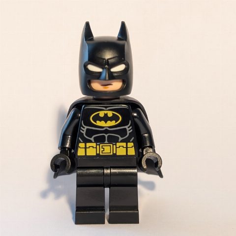 Minifigurka Batman, Black Suit, Black Cowl, Rubber Cape