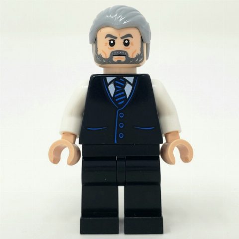 Minifigurka Alfred Pennyworth, Light Bluish Gray Hair and Beard
