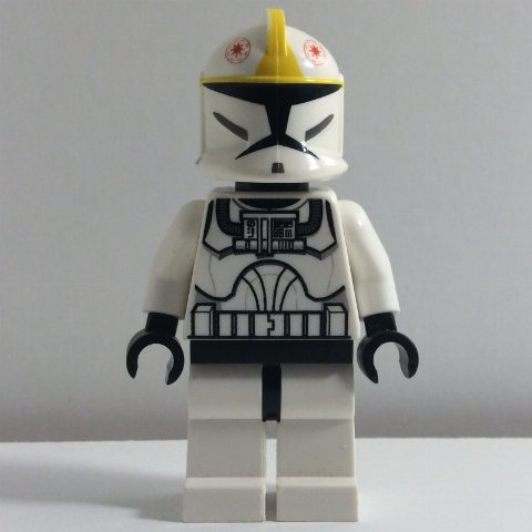 Minifigurka Clone Pilot, Phase I Armor, Plain Black Head