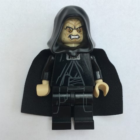 Minifigurka Emperor Palpatine, Tan Skin, Clenched Teeth (50231 Cape)