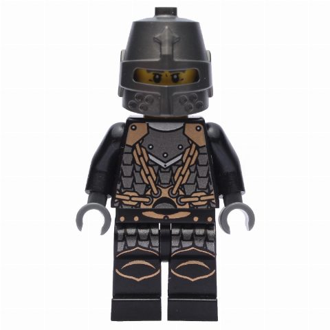 Minifigurka Knight - Black Torso, Black Legs