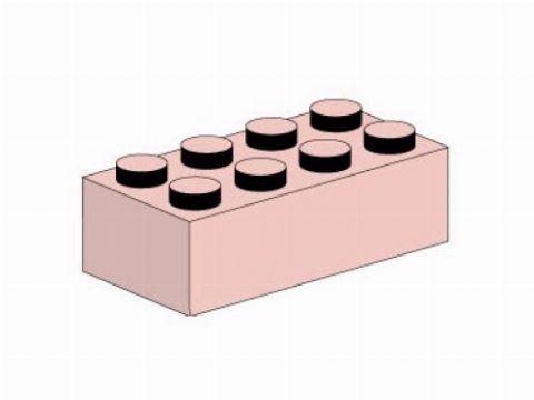 Zestaw LEGO® 2 x 4 Sand Red Bricks (Bulk Bricks)