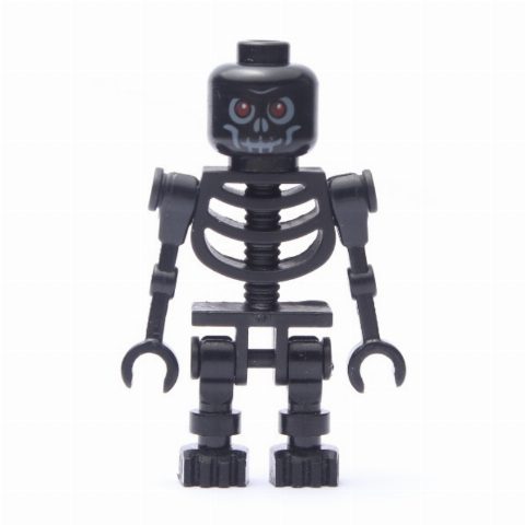 Minifigurka Skeleton, Red Eyes, Black