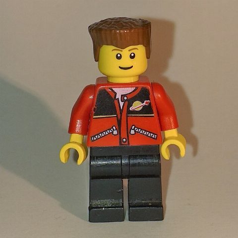 Minifigurka Man - Red Jacket, Black Legs