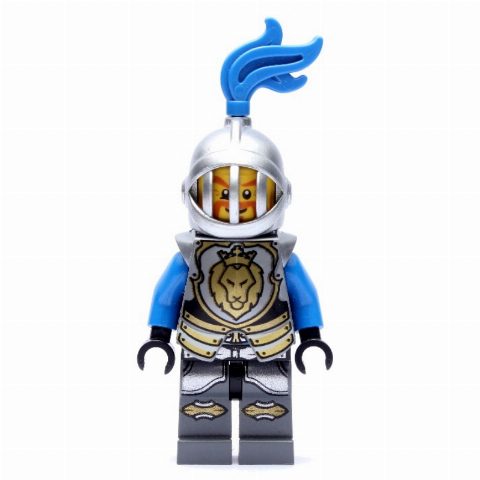 Minifigurka Knight, Blue, Armor, Helmet with Grille and Blue Plume