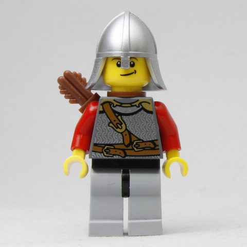 Minifigurka Knight - Dark Bluish Gray Torso, Light Bluish Grey Legs, Quiver