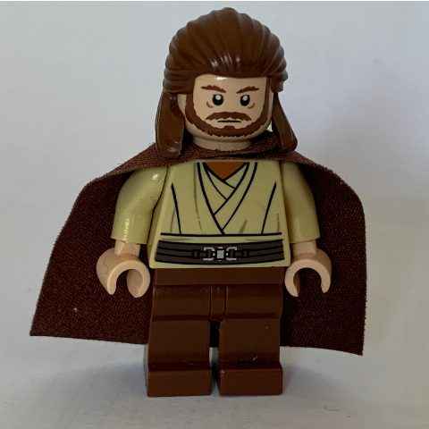 Minifigurka Qui-Gon Jinn, Plain Reddish Brown Legs (3626b Head)