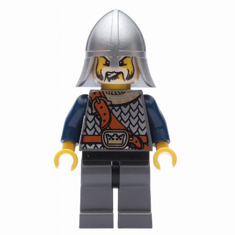 Minifigurka Knight, Dark Blue, Helmet, White Beard
