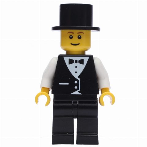 Minifigurka Groom, Black Suit, Black Top Hat