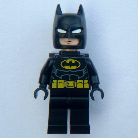 Minifigurka Batman, Black Suit, Black Cowl, Black Backpack