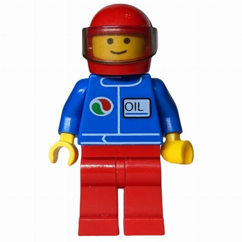 Minifigurka Octan - Blue Torso, Red Legs, Red Helmet