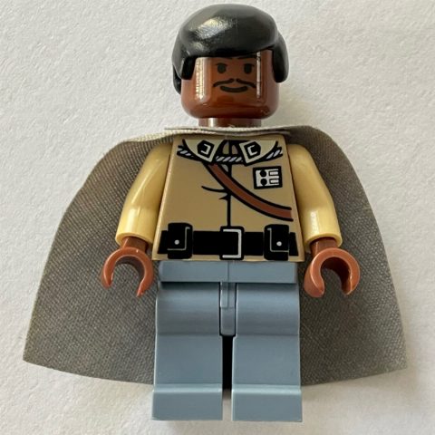 Minifigurka Lando Calrissian, Sand Blue Cape, Sand Blue Legs