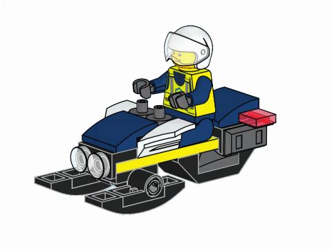 Zestaw LEGO Police on Snowmobile (City)